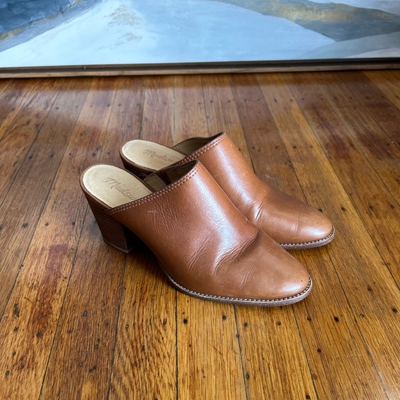 MADEWELL THE HARPER LEATHER MULE SZ 6.5 Cognac Brown - Picture 3 of 7